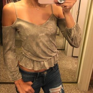 American Eagle Soft and Sexy Cold Shoulder Top